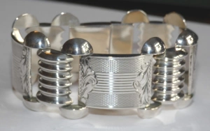 Art deco stříbrný náramek