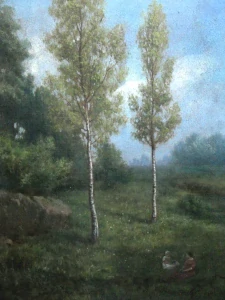 Obraz krajiny sig.F.J.Dyck 1910
